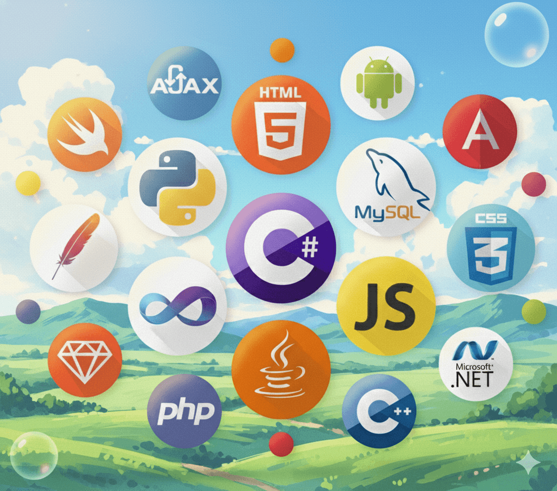 Technology stack logos